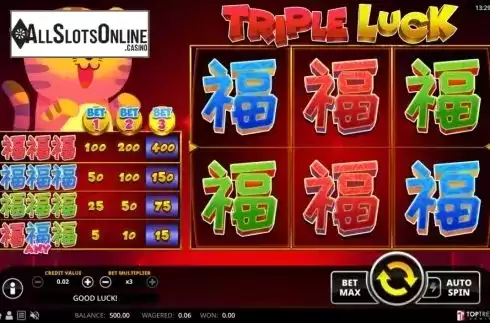 Reel Screen. Triple Luck from TOP TREND GAMING