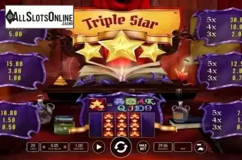 Paytable. Triple Star (Wazdan) from Wazdan