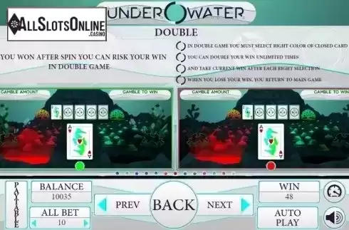 Paytable 2. Under Water from BetConstruct