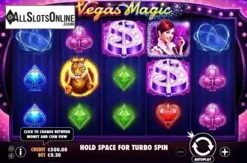 Game Workflow screen . Vegas Magic from Pragmatic Play