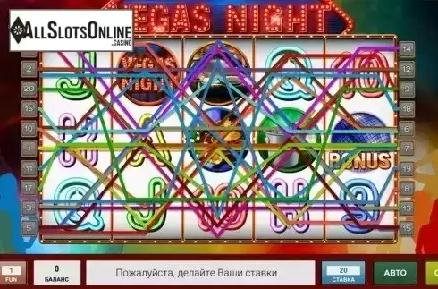 Reels screen. Vegas Night (InBet Games) from InBet Games