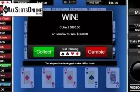 Game Screen. Video Poker (CORE Gaming) from CORE Gaming