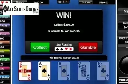 Game Screen. Video Poker (CORE Gaming) from CORE Gaming
