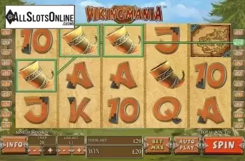 Win screen. Vikingmania from Playtech