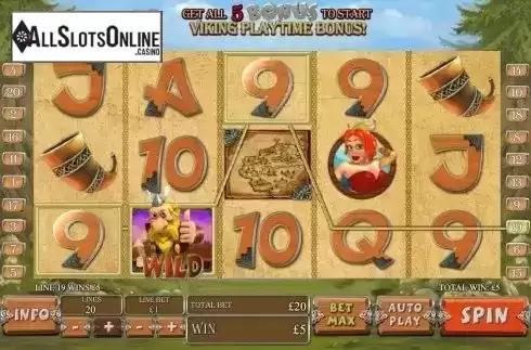 Wild Win screen. Vikingmania from Playtech