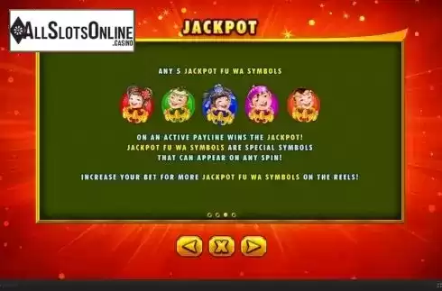 Jackpot screen. Wu Fu Wa Wa from Skywind Group