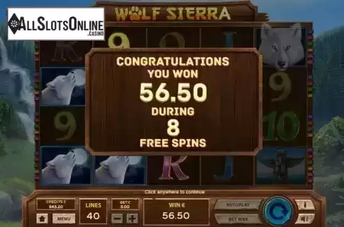 Win FS screen. Wolf Sierra from Tom Horn Gaming