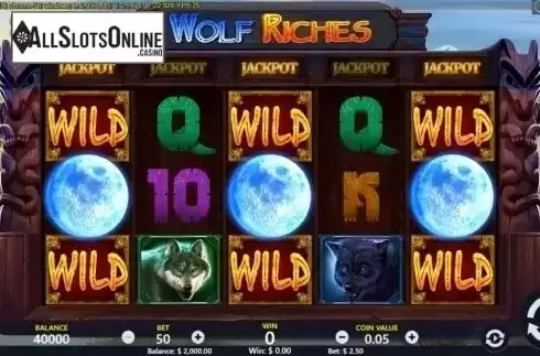 Reel Screen. Wolf Riches from Pariplay