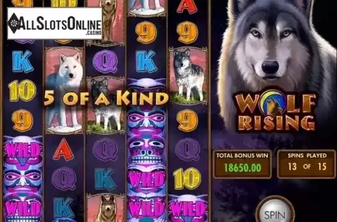 Free spins. Wolf Rising from IGT