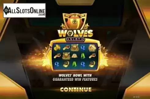Start Screen. Wolves Slot from GamePlay