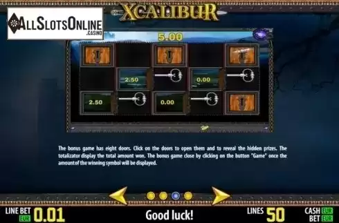 Paytable 3. Xcalibur HD from World Match