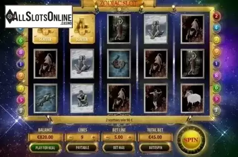 Win Screen. Zodiac Slot from GameScale