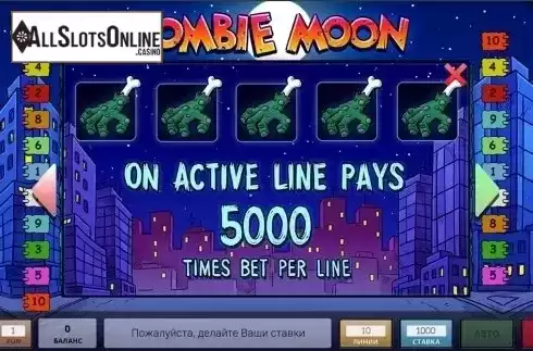 Paytable 4. Zombie Moon from InBet Games