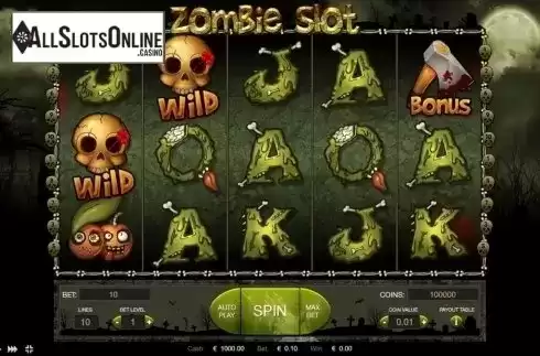 Reel screen. Zombie Slot (Thunderspin) from Thunderspin