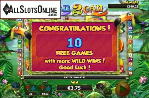 Free spins. 1 Can 2 Can from NextGen