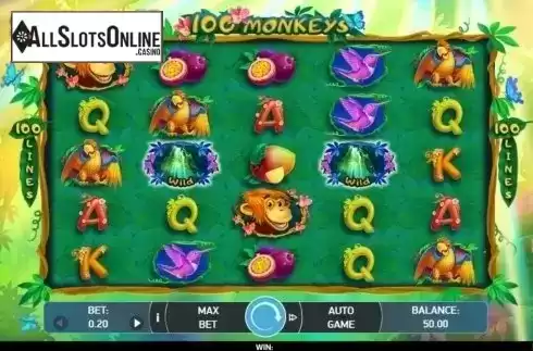 Reel Screen. 100 Monkeys from Bet2Tech