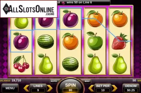 Win Screen 2. 25 Diamonds from Spin Games