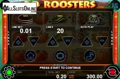 Game rules. 20 Roosters from Casino Technology