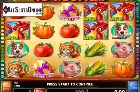 Win Screen 1. 40 Roosters from Casino Technology