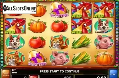 Win Screen 2. 40 Roosters from Casino Technology