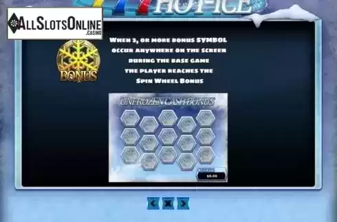 Bonus Wheel. 777 Hot Ice from PlayPearls