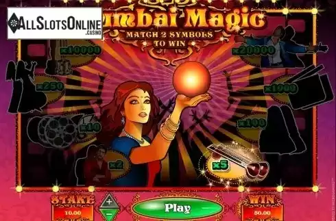 Win screen. Mumbai Magic from Microgaming