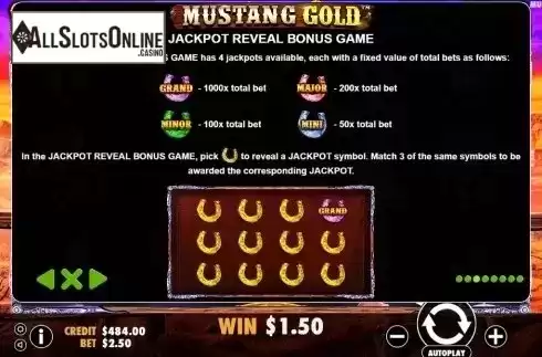 Bonus Game. Mustang Gold from Pragmatic Play