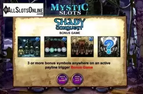 Paytable 2. Mystic Slots from GamesOS