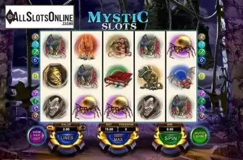 Game Workflow screen. Mystic Slots from GamesOS
