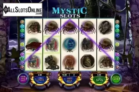 Win Screen . Mystic Slots from GamesOS