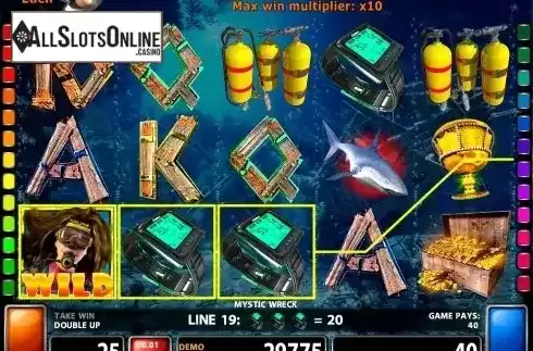 Wild Win screen. Mystic Wreck from Casino Technology