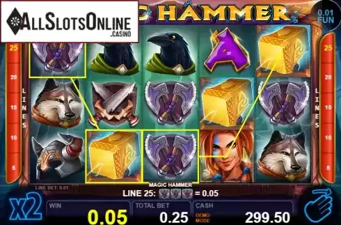 Win screen 1. Magic Hammer from Casino Technology