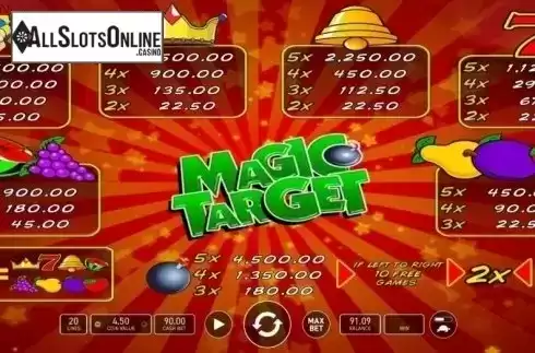 Paytable. Magic Target from Wazdan