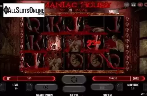 Wild Win screen. Maniac House from Fugaso