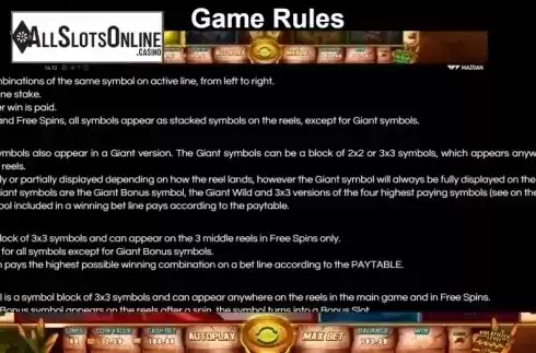 Game Rules. Mayan Ritual from Wazdan
