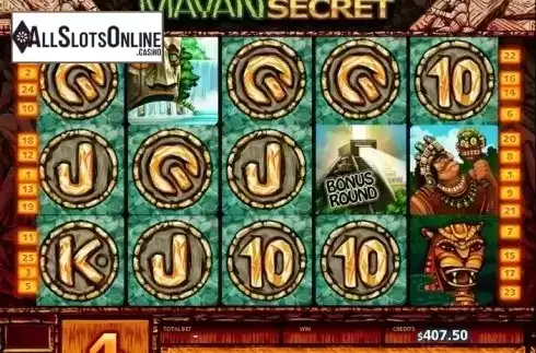 Free Spins screen. Mayan Secret from MultiSlot