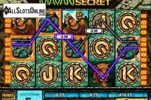 Win screen. Mayan Secret from MultiSlot