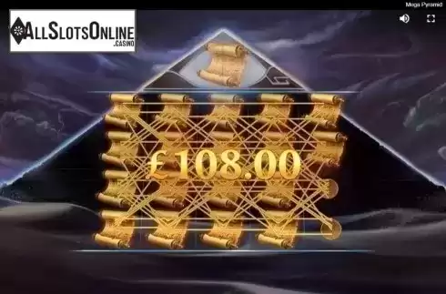 Win Screen. Mega Pyramid from Red Tiger