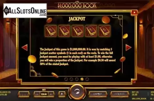 Jackpot feature screen