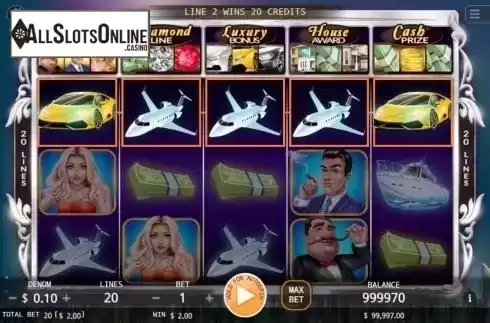 Win Screen. Millionaires from KA Gaming