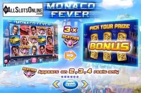 Paytable 1. Monaco Fever from Felix Gaming