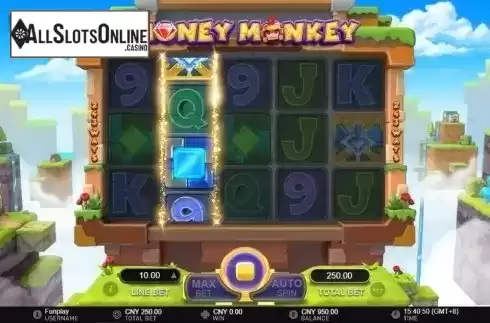 Pay Respin Process Screen. Money Monkey from GamePlay