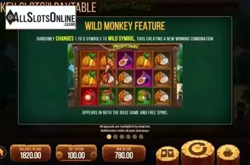 Features . Monkey Slots from SYNOT