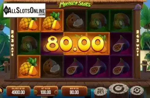 Win Screen . Monkey Slots from SYNOT