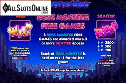 Paytable 2. Monster Wins from NextGen