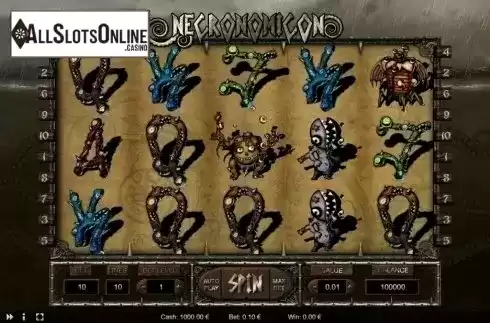 Reel screen. Necronomicon from Thunderspin