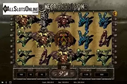Win screen. Necronomicon from Thunderspin