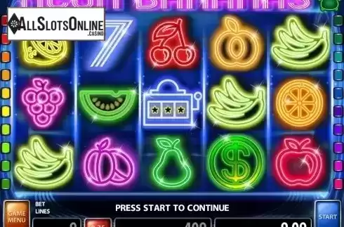 Screen2. Neon Bananas from Casino Technology