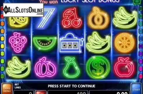 Screen3. Neon Bananas from Casino Technology