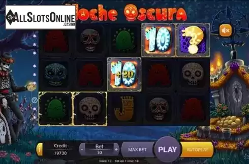 Win screen 3. Noche Oscura from Mancala Gaming